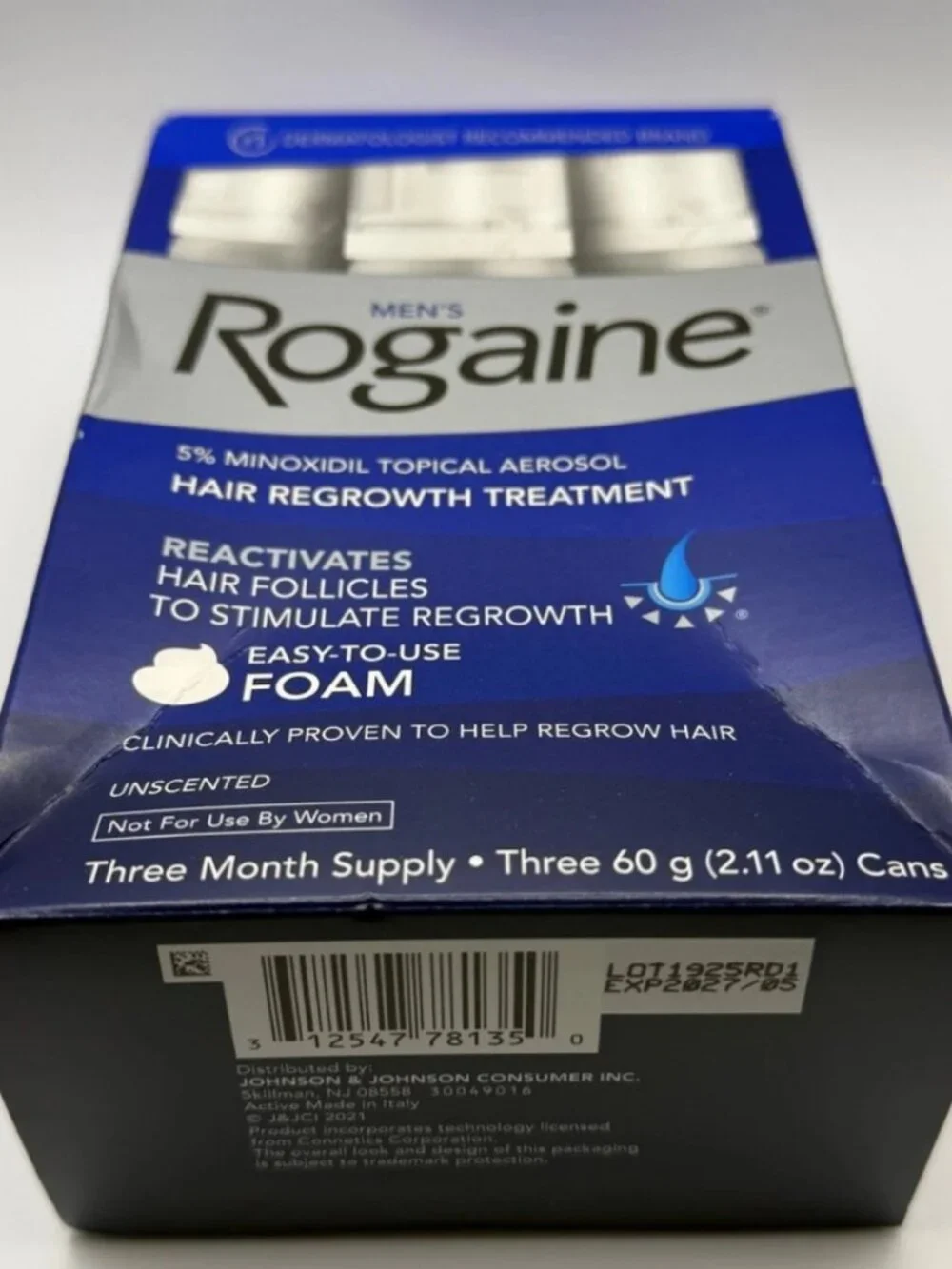 Rogaine Men’s 5% Minoxidil Foam Hair Regrowth Treatment 3 Month Supply NEW